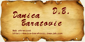 Danica Baratović vizit kartica